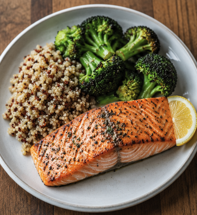 Salmon and quinoa